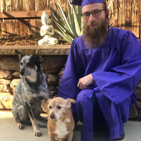 Pomp, with dogs